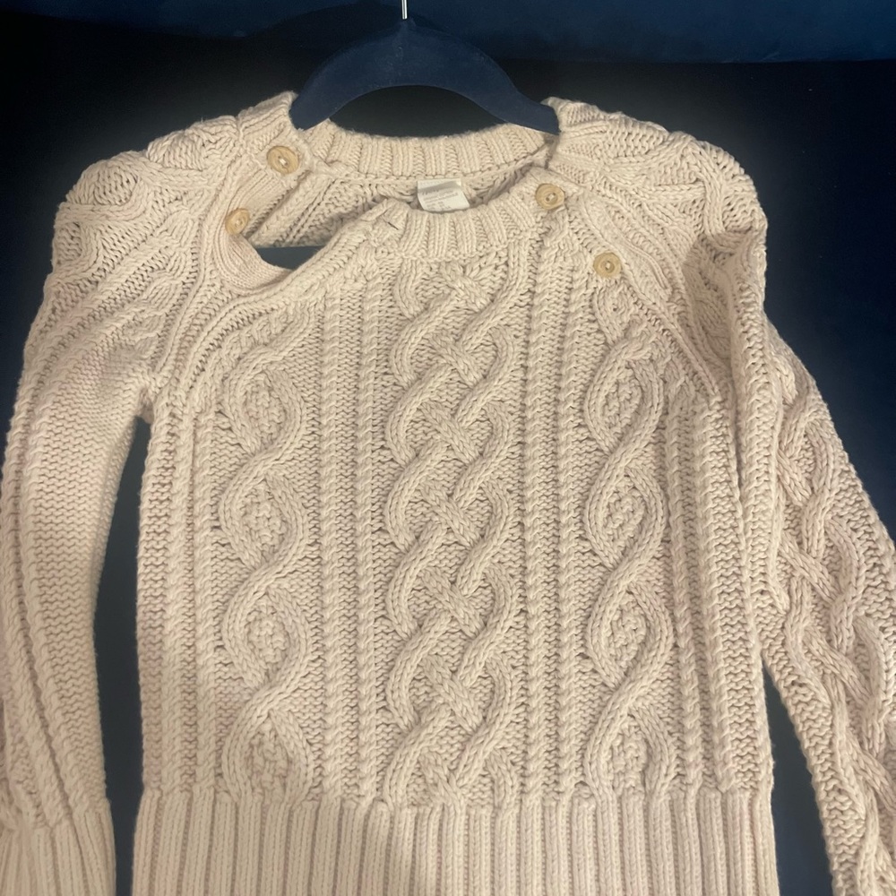 HNM cream knit sweater toddler 2-3T